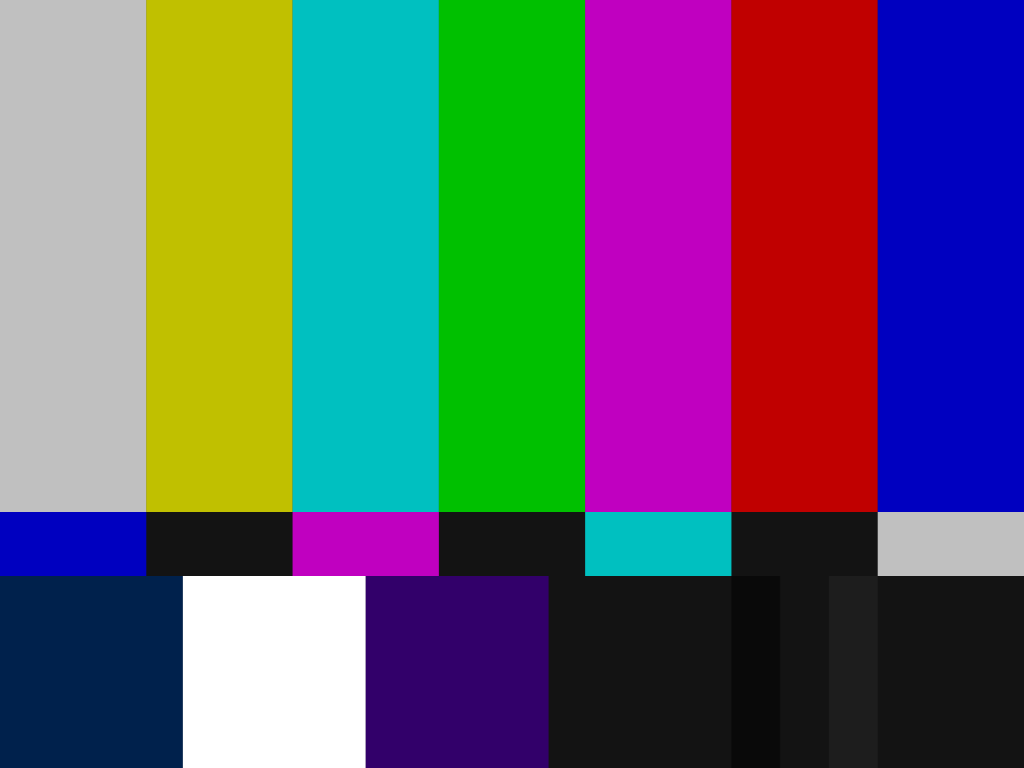 The SMPTE color bars.