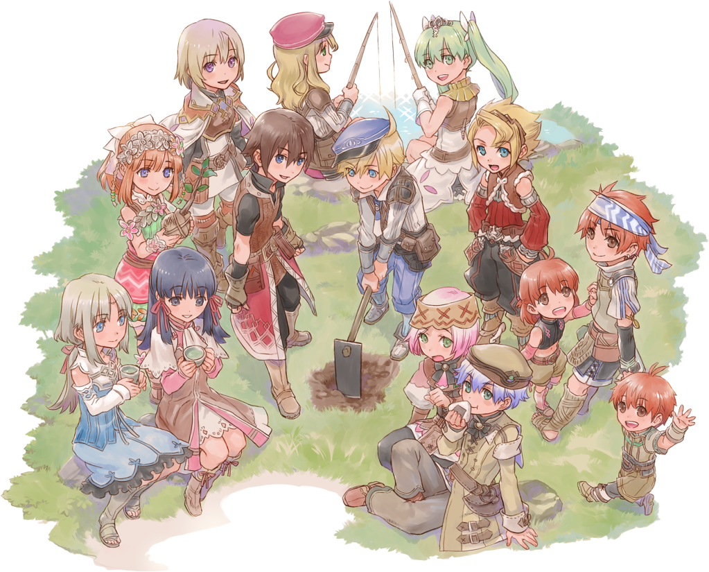 Promotional art the celebrate the 15th anniversary of the "Rune Factory" franchise.